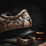 Maseratti Snake 6004 Embossed Python Sneakers Sand