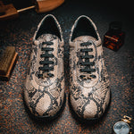 Maseratti Snake 6004 Embossed Python Sneakers Sand