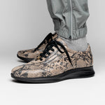 Maseratti Snake 6004 Embossed Python Sneakers Sand