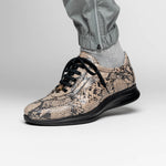 Maseratti Snake 6004 Embossed Python Sneakers Sand