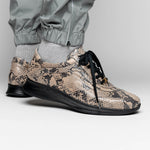 Maseratti Snake 6004 Embossed Python Sneakers Sand