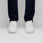 Zelli Luca Crocodile & Calfskin Sneakers White (61-100-WHT)