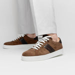 Zelli Olympias Calf & Crocodile Sneakers Cappuccino  (61-101-CAP)