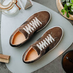 Zelli Olympias Calf & Crocodile Sneakers Cappuccino  (61-101-CAP)