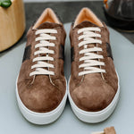 Zelli Olympias Calf & Crocodile Sneakers Cappuccino  (61-101-CAP)