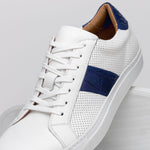 Zelli Olympias Calf & Crocodile Sneakers White / Navy (61-101-NVY)