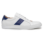 Zelli Olympias Calf & Crocodile Sneakers White / Navy