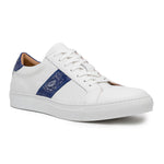Zelli Olympias Calf & Crocodile Sneakers White / Navy (61-101-NVY)