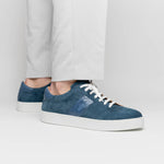 Zelli Olympias Calf & Crocodile Sneakers Sea Blue (61-101-SEA)