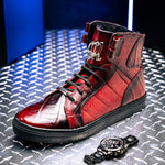 Mauri 6129/1 Baby Crocodile High Top Sneakers Red / Dirty Black