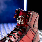 Mauri 6129/1 Baby Crocodile High Top Sneakers Red / Dirty Black