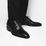 Calzoleria Toscana David 6153 Nile Crocodile Shoes Black