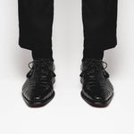Calzoleria Toscana David 6153 Nile Crocodile Shoes Black