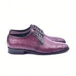 Corrente C01504-6348 Genuine Ostrich Lace Up Burgundy