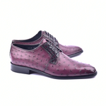 Corrente C01504-6348 Genuine Ostrich Lace Up Burgundy