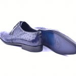Corrente C01504-6348 Genuine Ostrich Lace Up Navy