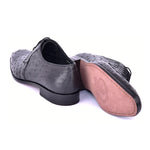 Corrente C01502-6348 Genuine Ostrich Lace-Up Black