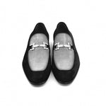 Corrente C11105-6376S Two Tone Suede Bit Loafers Black / Grey