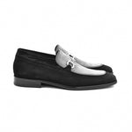 Corrente C11105-6376S Two Tone Suede Bit Loafers Black / Grey