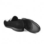 Corrente C11105-6376S Two Tone Suede Bit Loafers Black / Grey