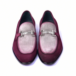 Corrente C11108-6376S Two Tone Suede Bit Loafer Burgundy