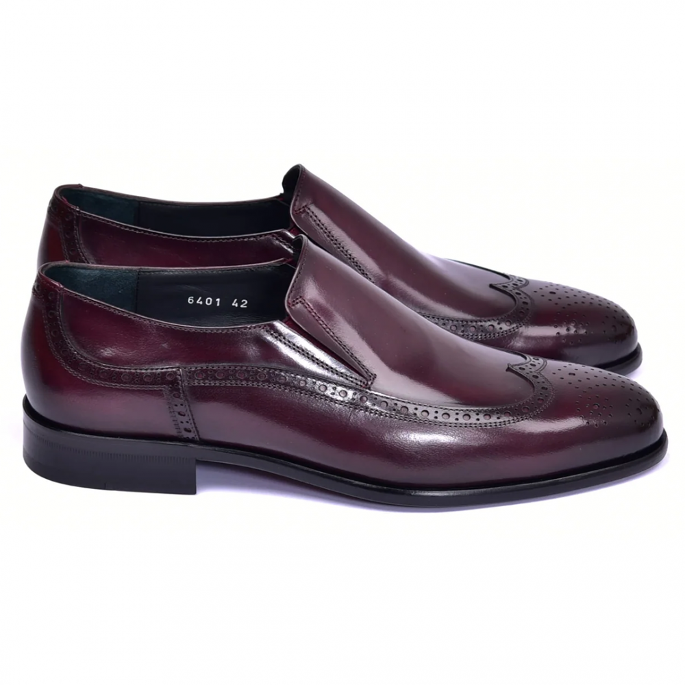 Corrente C0434-6401 Wing Tip Loafer Burgundy