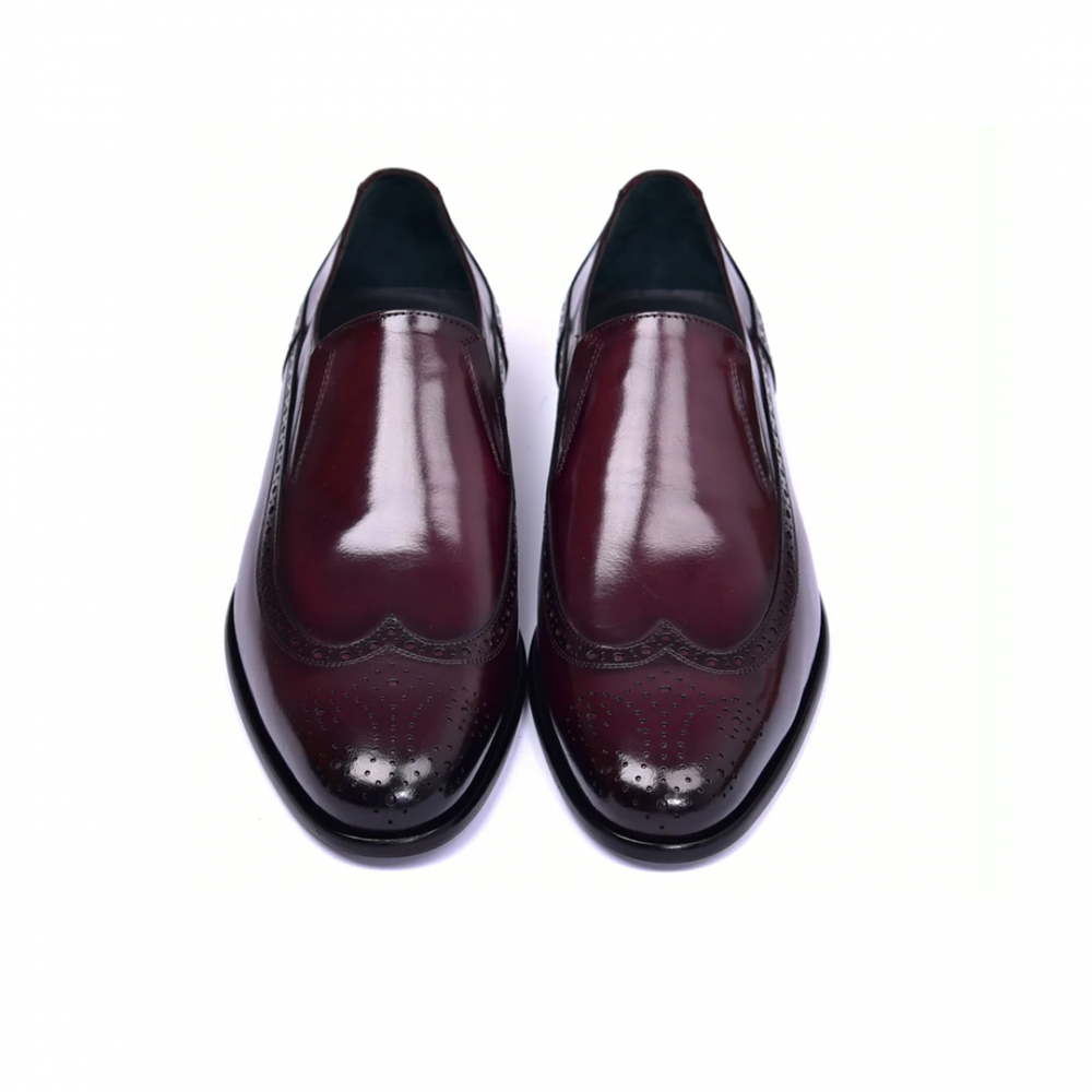 Corrente C0434-6401 Wing Tip Loafer Burgundy