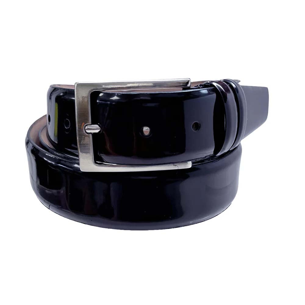 Corrente CBelt-6415 Patent Leather Luxe Belt Navy