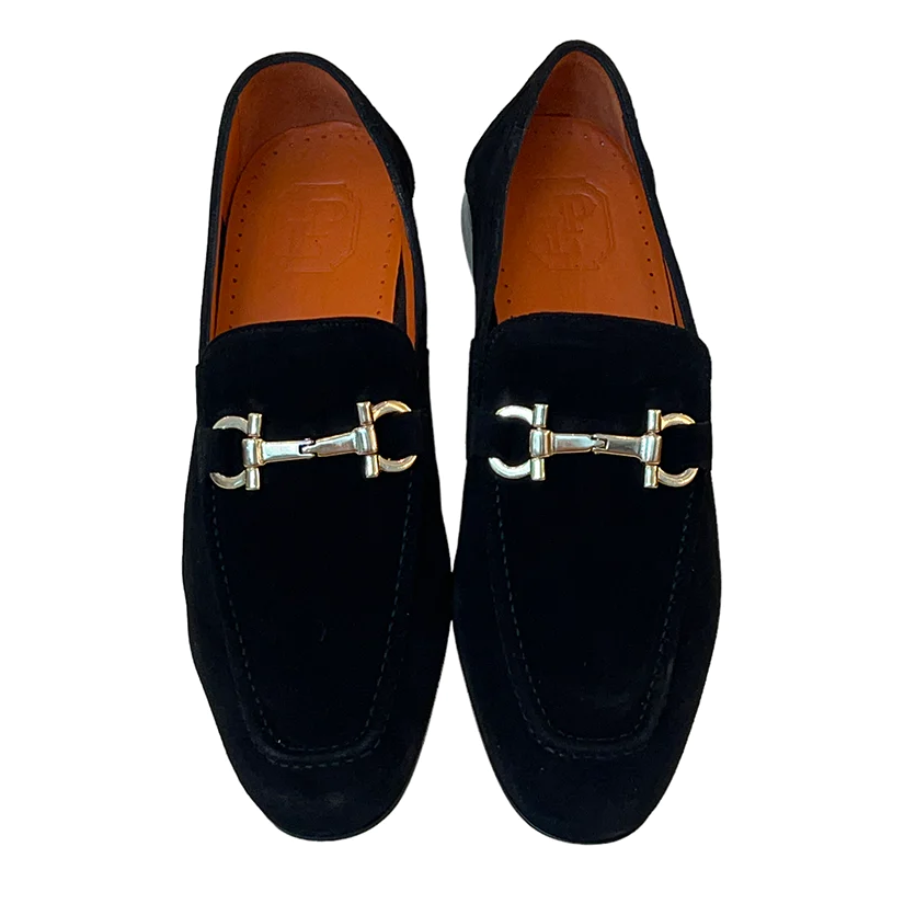 Corrente 6472 Suede Bit Loafer Black
