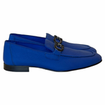 Corrente 6472 Grain Leather Bit Loafer Blue