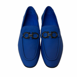 Corrente 6472 Grain Leather Bit Loafer Blue