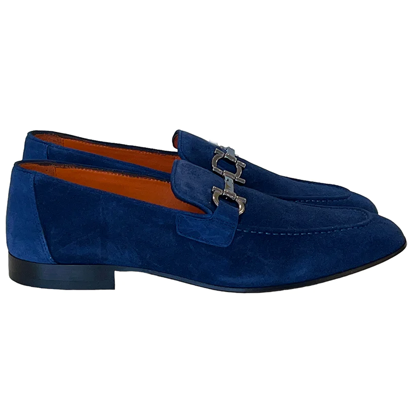 Corrente 6472 Suede Bit Loafer Blue