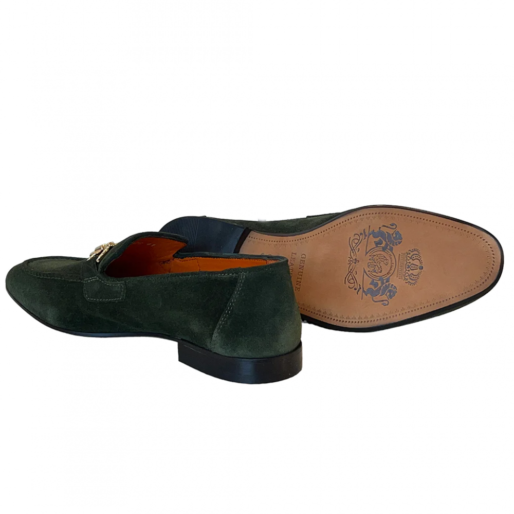 Corrente 6472 Suede Bit Loafer Green