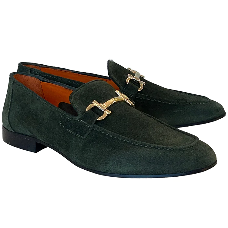 Corrente 6472 Suede Bit Loafer Green
