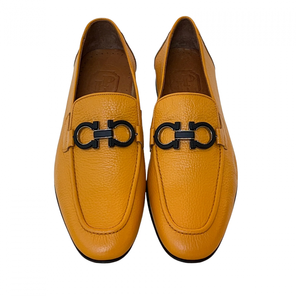 Corrente 6472 Grain Leather Bit Loafer Yellow