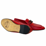 Corrente 6472 Grain Leather Bit Loafer Red