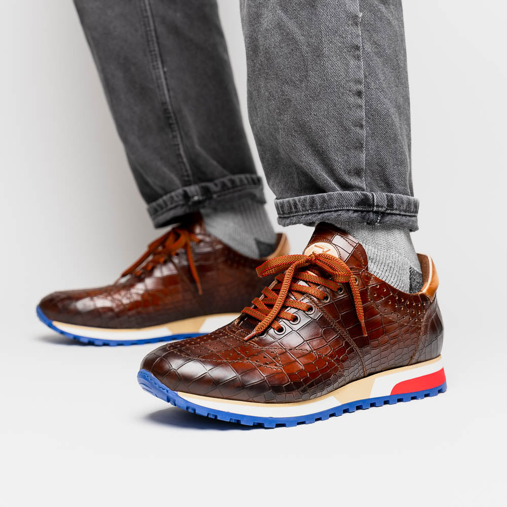 Zelli Rocco Sneakers Brown | MensDesignerShoe.com