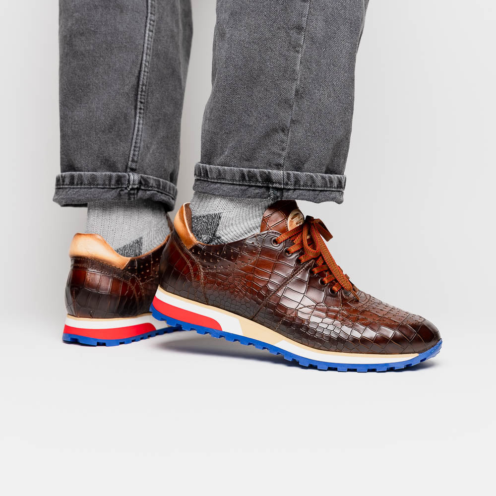 グラコロ Zelli Rocco Sneakers Brown | MensDesignerShoe.com