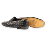 Corrente 6615 Veneta Hand Woven Loafers Black