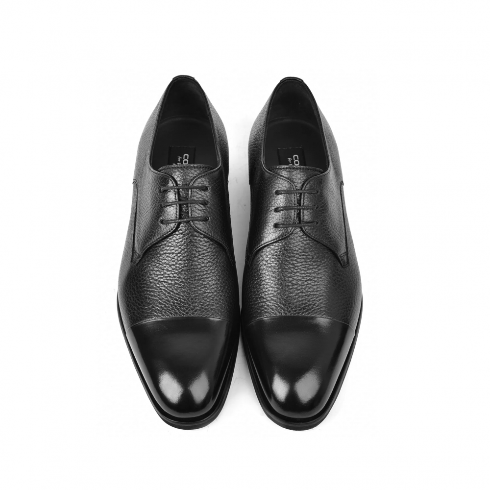 Corrente C001105-6793 Deer Skin Cap Toe Black