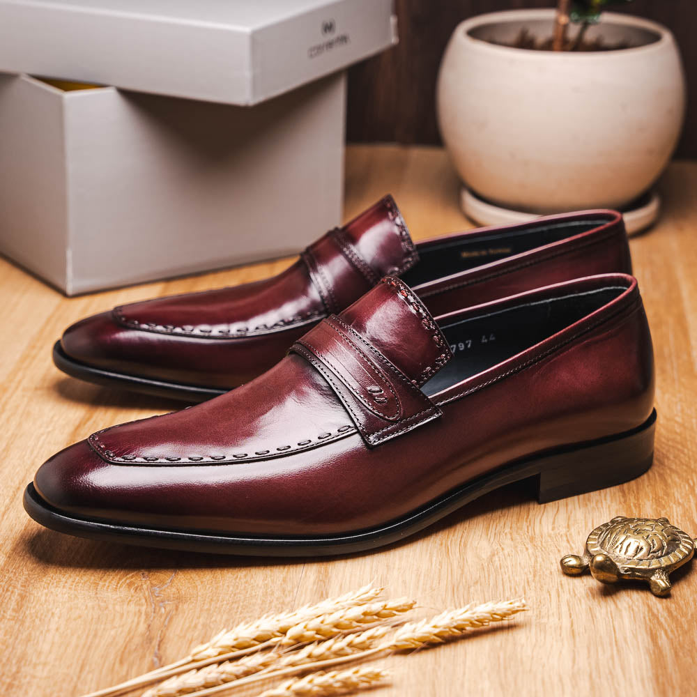 Corrente C0435-6797 Dress Loafer Burgundy