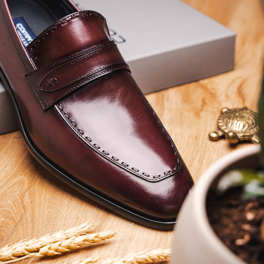 Corrente C0435-6797 Dress Loafer Burgundy