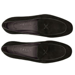 Zelli X Sueded Italian Goatskin Loafer Black (16-681-BLK)