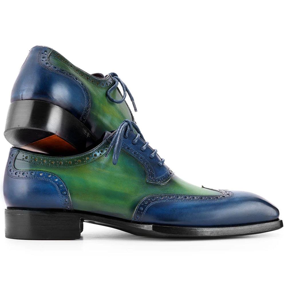 Paul Parkman Goodyear Welted Wingtip Oxford Blue & Green