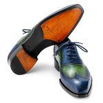 Paul Parkman Goodyear Welted Wingtip Oxford Blue & Green