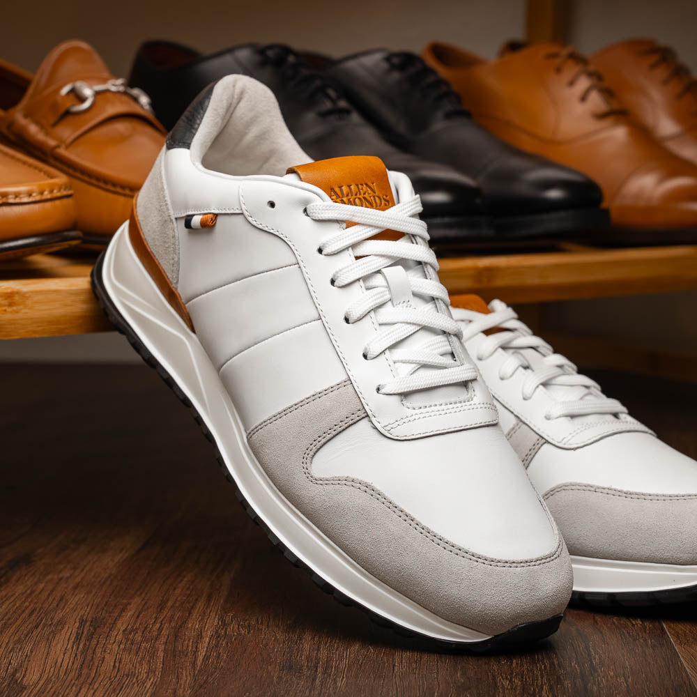 Allen Edmonds Lawson Leather Lace-up Sneaker White (6945