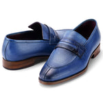 Paul Parkman Men's Split Toe Loafer Shoes Blue