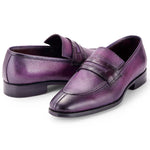 Paul Parkman Men's Split Toe Loafer Shoes Purple