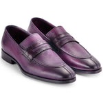 Paul Parkman Men's Split Toe Loafer Shoes Purple