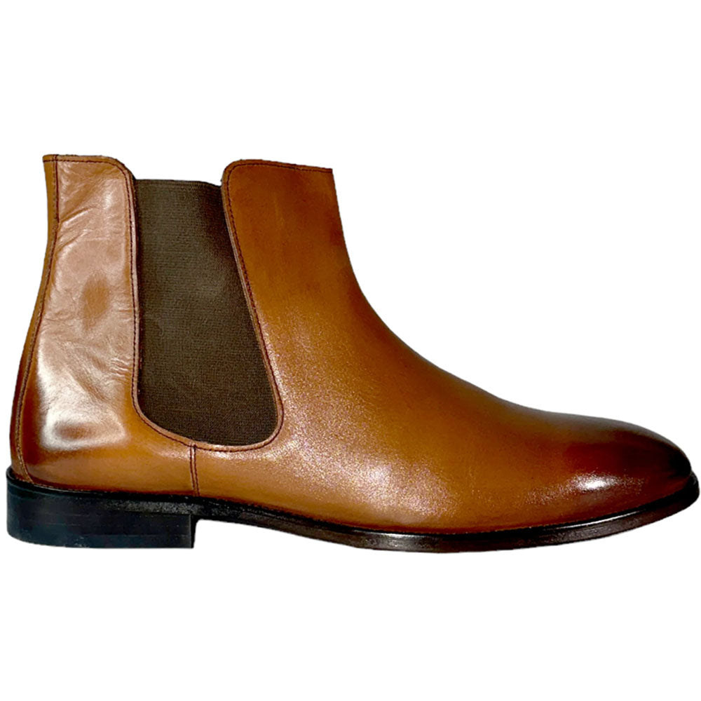 Paolo Shoes Bruce Leather Chelsea Boot Cognac
